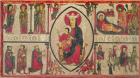 Altar Frontal from the Church of Santa Maria de Cardet, Vall de Boi, Spain, depicting the Madonna and four scenes from her life, 1150-1200 (tempera on panel) (see also 498165)