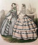 Day Dress for 1858, engraved by Barreau (engraving)