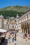 Pred Dvorom street in the old city, arches of the Rector's Palace on the right, Dubrovnik, Croatia (photo)