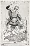 The dream of St. Basil the Great, from 'Military and Religious Life in the Middle Ages' by Paul Lacroix, published London c.1880 (litho)