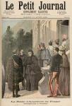The Queen of England in France: A Walk in Grasse, from 'Le Petit Journal', 11 April 1891 (colour litho)