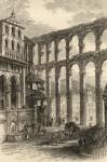 Aqueduct at Segovia, Spain, illustration from 'Spanish Pictures' by the Rev. Samuel Manning (engraving)