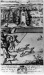 Coursing with Greyhounds, from 'The Gentleman's Recreation' published by Richard Blome, 1686 (engraving)