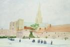 Chichester Cathedral and Visiting Choir (w/c on paper)