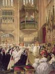 The Marriage of Edward VII (1841-1910) Prince of Wales to Princess Alexandra (1844-1925) of Denmark, St. George's Chapel Windsor, 7th March 1863 (colour litho)