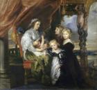 Deborah Kip, Wife of Sir Balthasar Gerbier, and Her Children, c.1629-30 (oil on canvas)