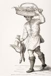 The Poultry Dealer, after a 16th century woodcut by Cesare Vecellio (1521-1601) from 'Le Moyen Age et La Renaissance' by Paul Lacroix (1806-84) published 1847 (litho)