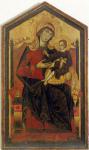 Madonna and Child Enthroned (tempera on panel)