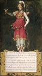 Francois I (1494-1547) as a composite deity (coloured engraving)