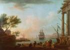 Sea Port, Sunrise, 1757 (oil on canvas)