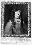 Portrait of Louise de Marillac (1591-1660) (engraving) (b/w photo)