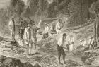 Panning for diamonds (litho)
