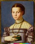 Portrait of a Young Girl Holding a Book c.1545 (tempera on panel)