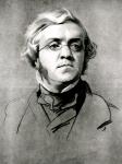 William Makepeace Thackeray (1811-63) (oil on canvas) (b&w photo)