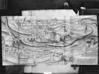 The city and the village of Carcassonne, 1462 (pen & ink on paper) (b/w photo)