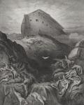 The Dove Sent Forth From The Ark, Genesis 13:8-9, illustration from Dore's 'The Holy Bible', 1866 (engraving)