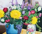 Interior with Asters (watercolour on paper)