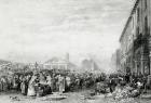 Covent Garden market, 1824 (etching)