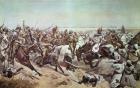 Charge of the 21st Lancers at Omdurman, 2nd September 1898 (colour litho)