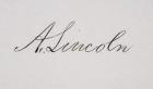 Signature of Abraham Lincoln (pen & ink on paper)