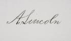 Signature of Abraham Lincoln (pen & ink on paper)