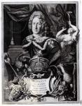 Portrait of Frederick William I (1688-1740), King of Prussia, engraved by Georg Andreas Wolfgang (1703-45), 1718 (engraving) (b/w photo)