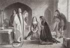 Lord William Russell receiving the sacrament prior to his execution on 21st July 1683, from 'Illustrations of English and Scottish History' Volume I (engraving)