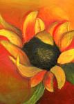 September Sunflower, 2011, (acrylic on card)