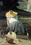 Washerwoman by the River, 1860 (oil on canvas)