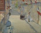 The Rue Monsier with Flags, 1878 (oil on canvas)