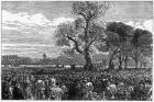 Meeting at the Reformer's Tree, Hyde Park London, 1867(engraving)