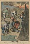 Catching, packing and sending snakes, India, back cover illustration from 'Le Petit Journal', supplement illustre, 20th April 1913 (colour litho)