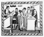 Florentine Bank (woodcut) (b/w photo)