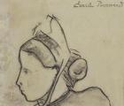 Study of a Breton Woman (pencil on paper)