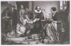 Shakespeare with his Family, at Stratford, Reciting the Tragedy Hamlet (stipple engraving & etching)