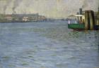 Sunday Atmosphere on the Elbe, St. Paul Landing Bridge, 1901 (oil on canvas) (see also 192003)