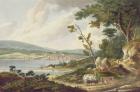 Newburg, no.14 from the Hudson River Portfolio, engraved by J. Hill, 1821-25 (coloured engraving)