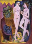 Two Nudes in a Room, 1914 (oil on canvas)