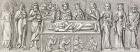 Illustration after the bas-relief on the tomb of Elisabeth of Hungary, from 'Military and Religious Life in the Middle Ages' by Paul Lacroix, published London c.1880 (litho)