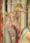 Detail of a falconer from the life of St. Martin, c.1326 (fresco)