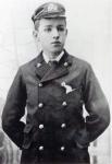Ernest Shackleton, aged 16, wearing his White Star Line uniform, 1890 (b/w photo)