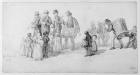 London Street Band, 1839 (pencil on paper)