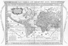 Nova Totius Terrarum Orbis Geographica Ac Hydrographica Tabula, 1642 (engraving) (b/w photo)