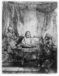 Supper at Emmaus, 1654 (etching)