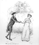 'So much love and eloquence', illustration from 'Pride & Prejudice' by Jane Austen, edition published in 1894 (engraving)