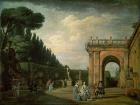 The Gardens of the Villa Ludovisi, Rome, 1749 (oil on canvas)
