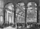 Interior of Lloyd's of London (engraving) (b/w photo)