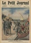 King Manuel II of Portugal bidding farewell to his country, 'Adeus par nunca mais', illustration from 'Le Petit Journal', supplement illustre, 23rd October 1910 (colour litho)