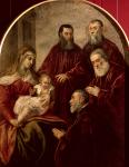 Madonna and child with four Statesmen