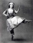 Tamara Karsavina in the ballet 'Petrouchka', 1911 (b/w photo)